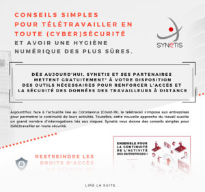 Read more about the article Conseils simples pour télétravailler en toute (cyber)sécurité.